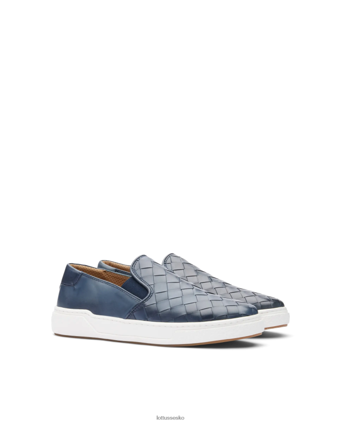 torino kalve mesh læder sneakers marineblå fodtøj Lottusse Mænd BT626B118
