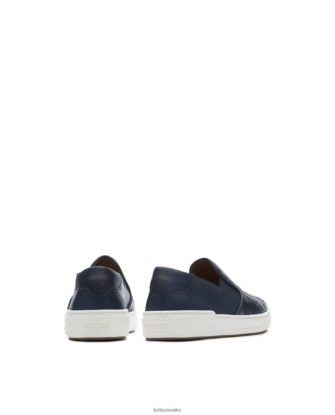 torino kalve mesh læder sneakers marineblå fodtøj Lottusse Mænd BT626B118