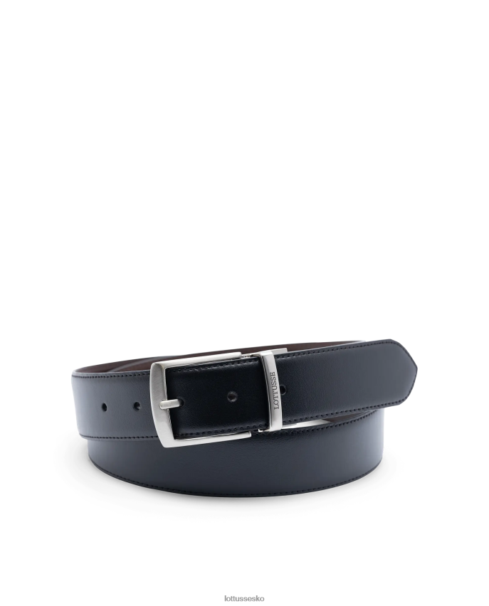 cinturones anilin kalv reversibel sort tilbehør Lottusse Mænd BT626B198